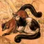 Gaston SUISSE (1896-1988) - Couple de makis varis.
